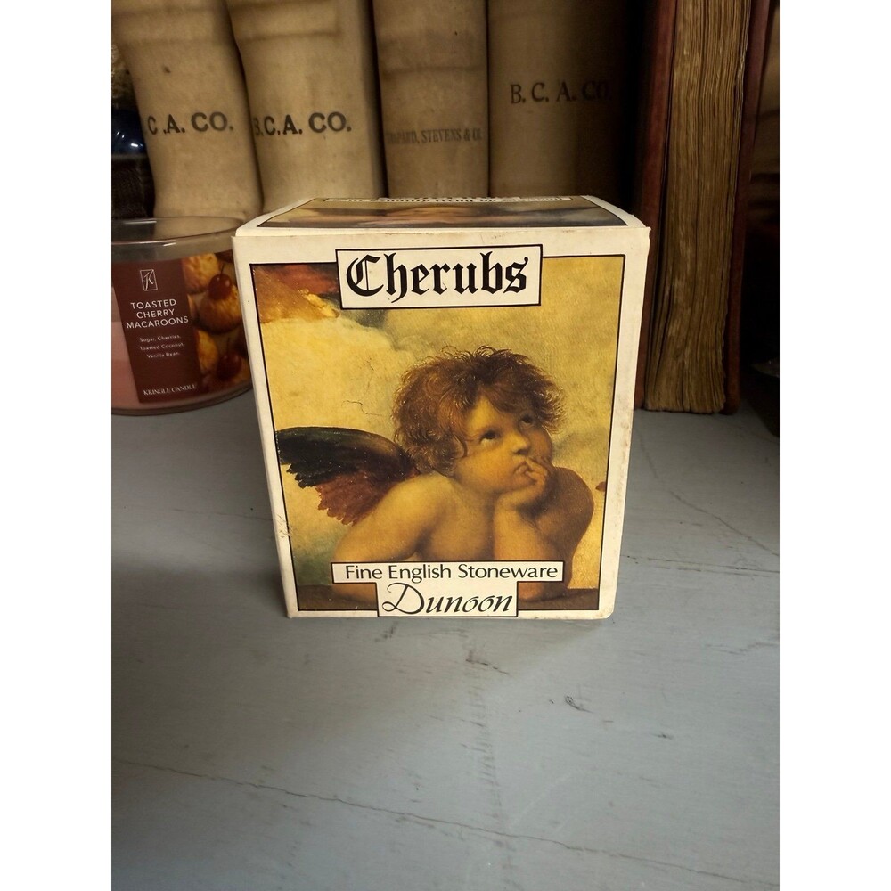 Vintage Dunoon Cherubs Fine English Stoneware Mug Made in England Madonna